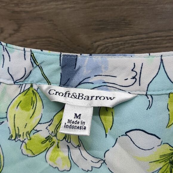 Croft & Barrow Women's Short Sleeve Floral Blouse Size Medium - Picture 7 of 9